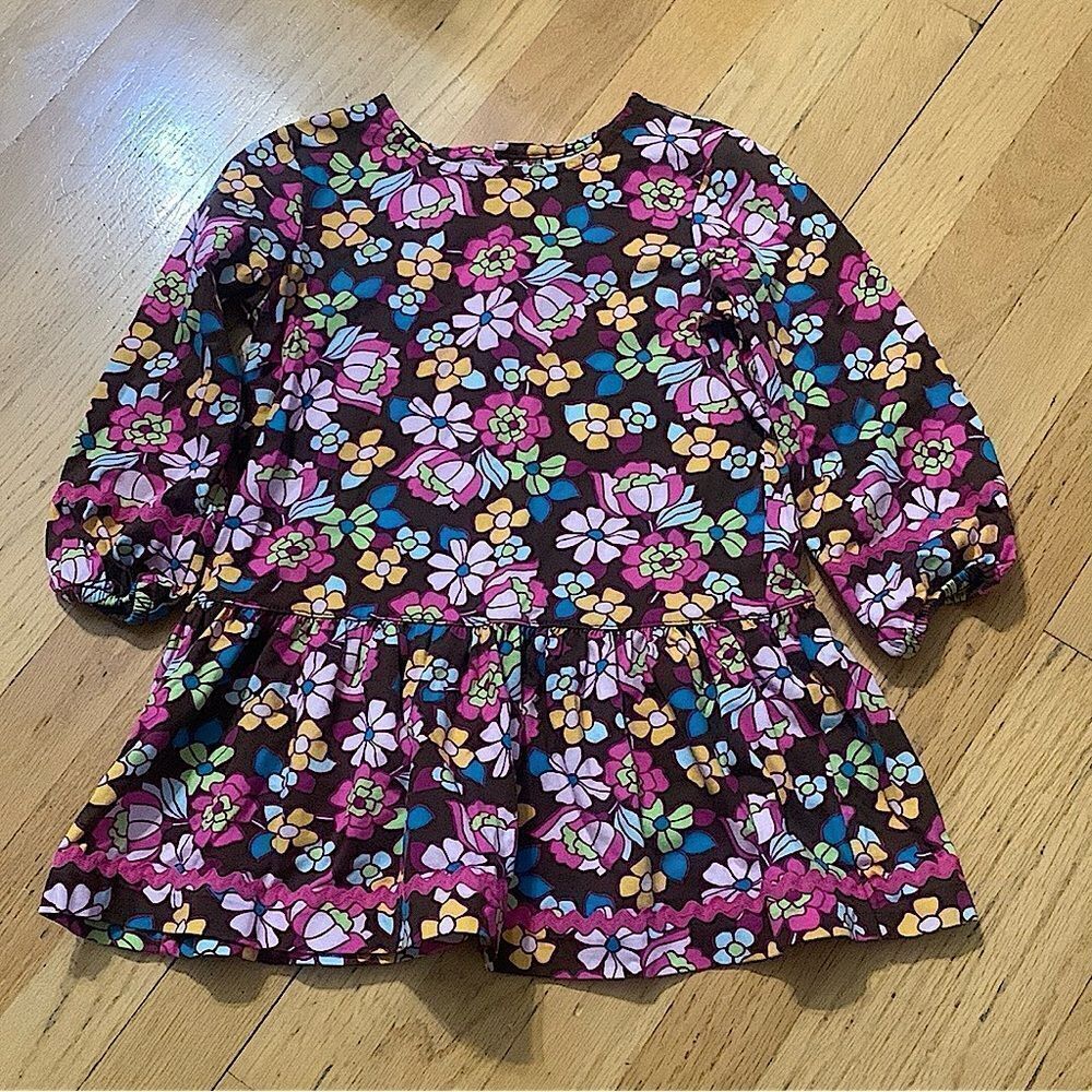 Hanna Andersson size 100 marroon Floral Dress